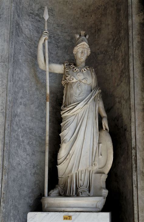 Statue Of Athena Rome Vatican Museums Pius Clementine Museum Octagonal Court Cabinet Of