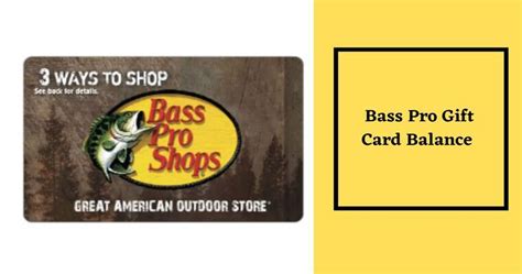 Bass Pro T Card Balance Where To Purchase Uses