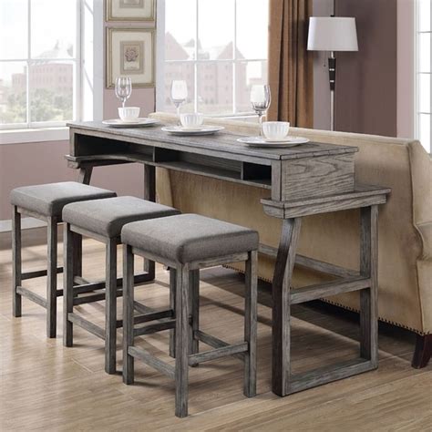 Standard agreement offers 12 months to ownership. Shop Hayden Way Grey Wash 4-piece Bar Table Set - Overstock - 30528972