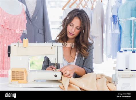 Fashion Designer Sewing Stock Photo Alamy