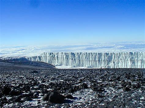 Mount kilimanjaro is an inactive stratovolcano in northeast tanzania, near the border with kenya. Glacier, Uhuru Peak, Kilimanjaro, Tanzania. photo, Machame ...