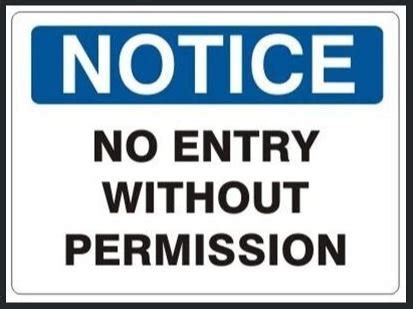 Notice No Entry Without Permission Sign Buy Online In United Arab