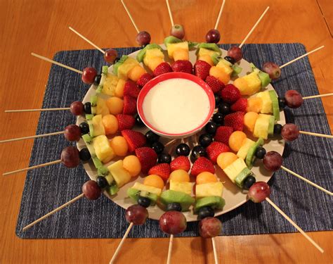 Food Of The Month June 2012 Rainbow Fruit Kabobs With Cream Cheese
