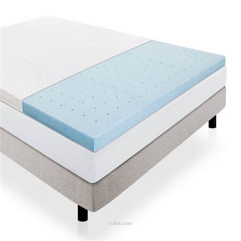 Memory foam revitalize an existing mattress with two inches of plush memory foam that conforms to your curves and hugs you to sleep infused with temperature regulating gel beads that capture and dissipate heat to help prevent overheating comfortable memory foam distributes weight evenly to align the spine and alleviate pressure points Lucid Gel Infused Memory Foam Mattress Topper Review