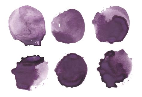 6 Purple Watercolor Circle Png Transparent