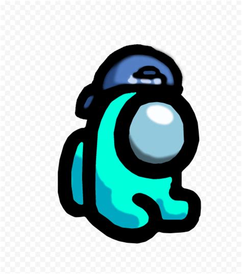Hd Cyan Among Us Mini Crewmate Baby With Cherry Hat Png Citypng