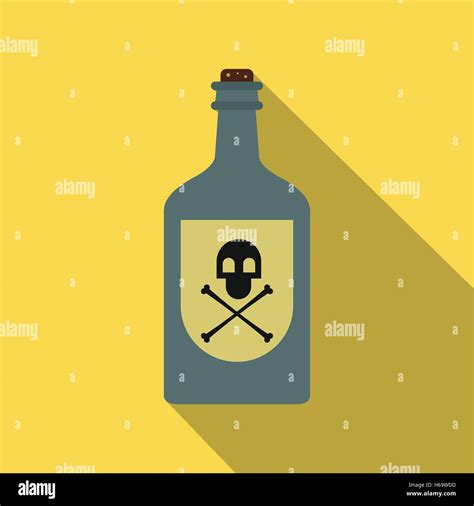 Poison Bottle Flat Icon Stock Vector Image Art Alamy