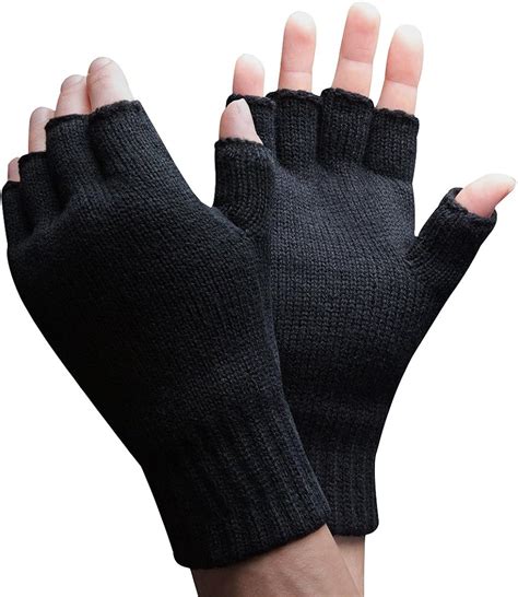 Mens 3m Thinsulate 40 Gram Thermal Insulated Black Knit Winter