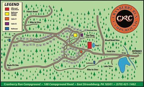 Campground Map Cranberry Run Campground East Stroudsburg Pa
