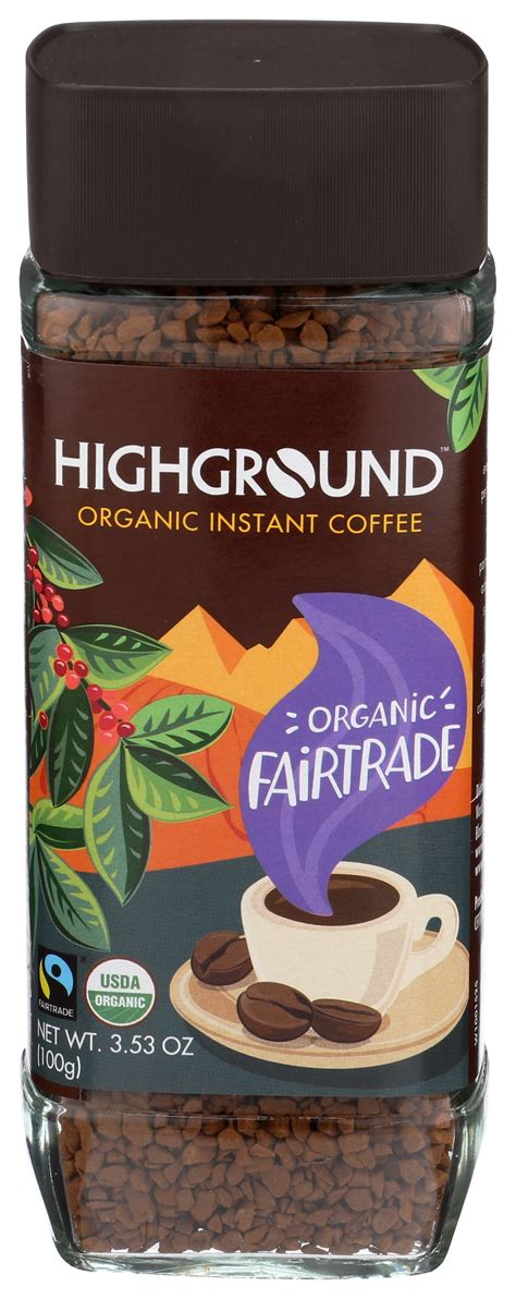 Highground Organic Instant Coffee 353 Oz Jar