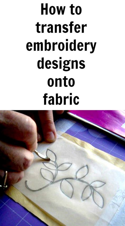 How To Transfer An Embroidery Design Needle Work