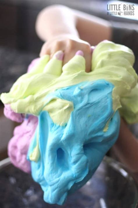 Make Saline Solution Fluffy Slime Science Activity For Kids