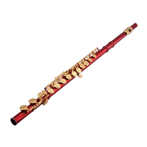 16holes Closed Hole Imitation Gold Button Paint Red C Flute Imported