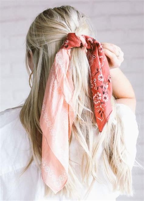 Thin western wedding hairstyles is a real torment. Cotton Bandana in Rose Western | Scarf hairstyles, Hair ...