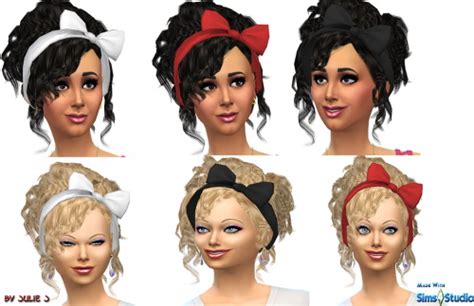3to4 Bow Hair Updated Sims 4 Hair