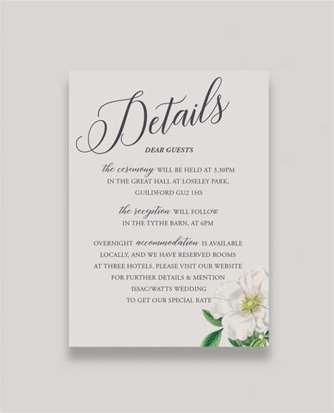 What To Put On A Wedding Invitation Details Card Jenniemarieweddings