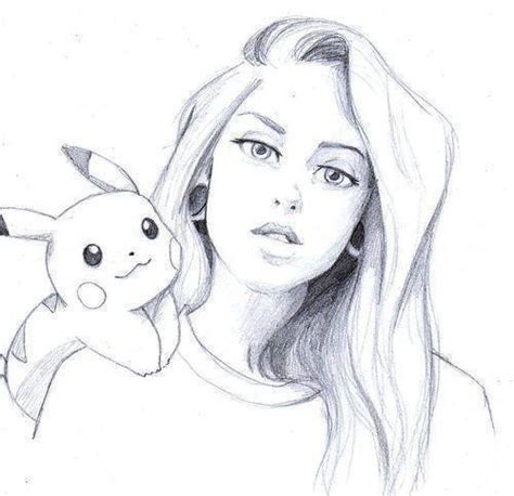 Rysunek Dziewczyny I Pikachu Na Rysunki Zszywkapl