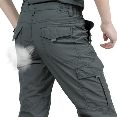 Breathable Lightweight Waterproof Quick Dry Casual Pants Men Summer Army Military Style Trousers