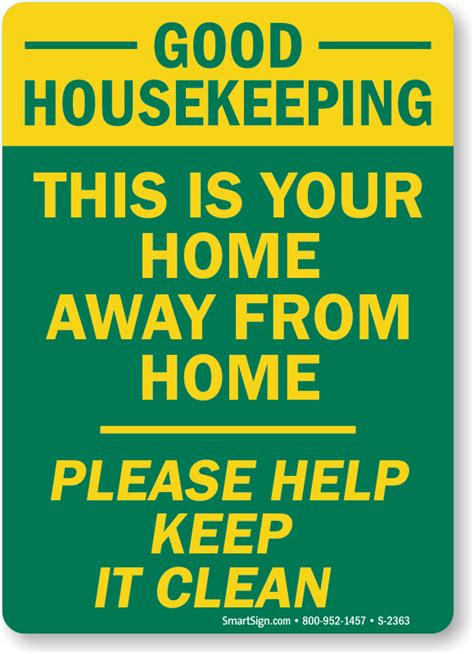 Good Housekeeping Home Away From Home Keep Clean Sign Sku S 2363