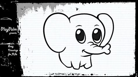 Cute Baby Elephant Drawing How To Draw Elephant Youtube