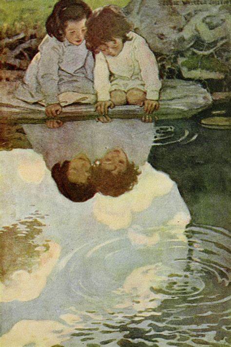 Reflection From A Childs Garden Of Verses 1905 Drawing By Jessie