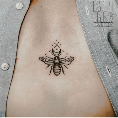 Sternum Bee Tattoo By Stephanie Tattoonow