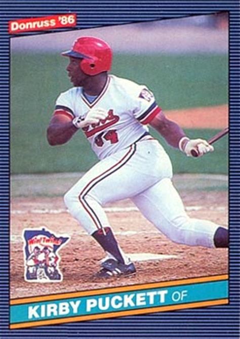 By 1993, vast oversupply created by a combination of an influx of new competition (score in 1988 and upper deck in 1989 would join topps, fleer, and donruss 1984 fleer update kirby puckett xrc**. 1986 Donruss Kirby Puckett #72 Baseball Card Value Price Guide