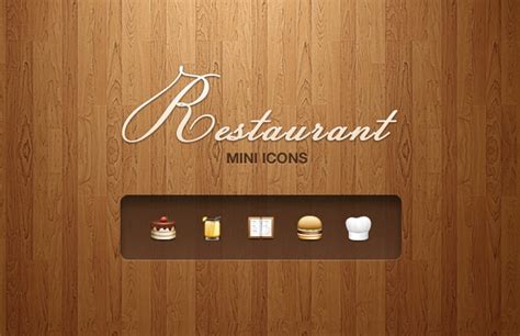 Restaurant Mini Icons — Medialoot