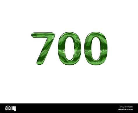 Green Number 700 Isolated White Background Stock Photo Alamy