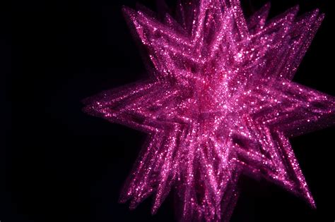 Free Stock Photo 3621 Pink Glitter Star Freeimageslive