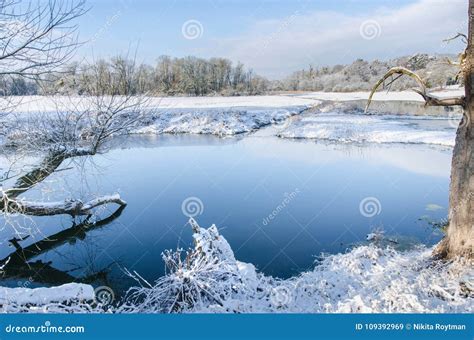 Peaceful Winter Scene In The Countryside Nature Stock Image Image Of