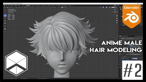 blender 2 92 anime male hair modeling wip 2021 2 youtube