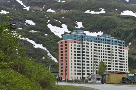 The Town Of Whittier Alaska 80 Of The Residents Live In This