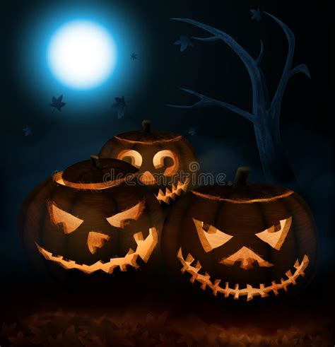 Halloween Pumpkins Stock Vector Illustration Of Black 74585286