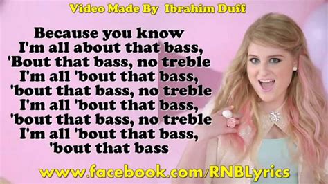 Meghan Trainor All About That Bass Lyrics Youtube