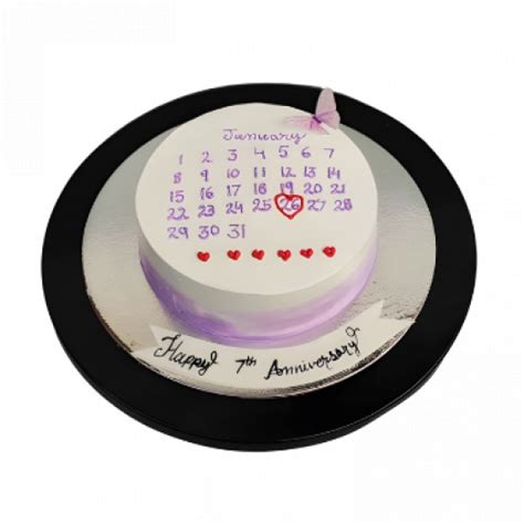 Calendar Theme Anniversary Cake