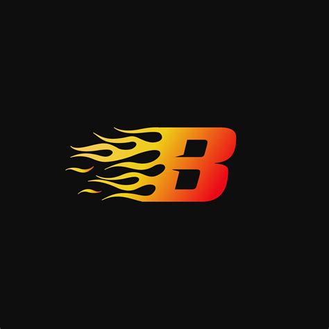 Letter B Burning Flame Logo Design Template 588365 Vector Art At Vecteezy