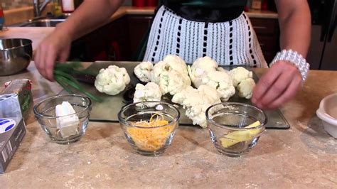 Twice Baked Cauliflower Mash Recipe Youtube