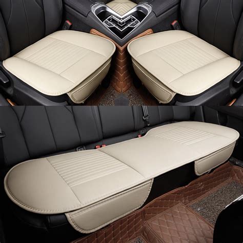 Amazon DINKANUR PU Leather Seat Covers Front Rear Row Seat