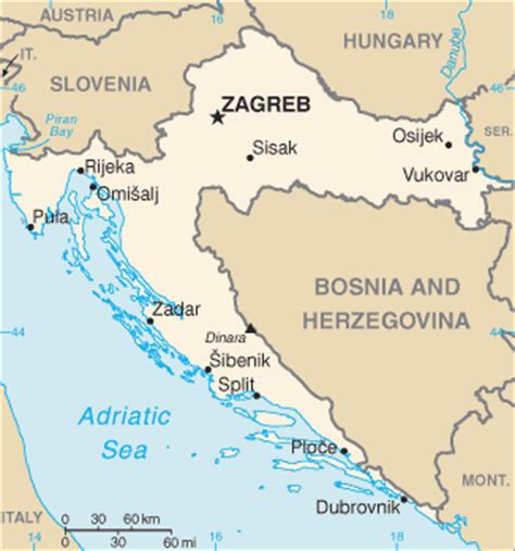 Paseo en avioneta por la costa dálmata. Travel Notes Directory - Country Maps: Croatia