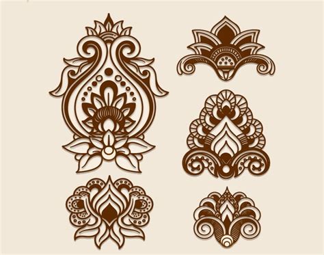 9 Symmetrical Design Patterns Vector Eps Format Free And Premium