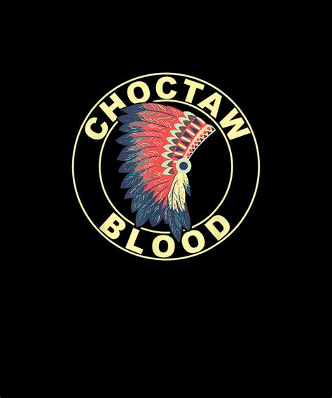 Choctaw Blood Proud Native American Headdress Choctaw Tribe Drawing By