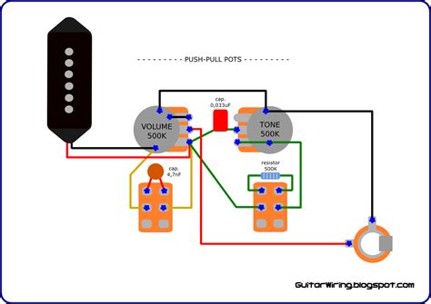 Each wiring diagram is shown with a treble bleed modification (a 220kω resistor in parallel with a 470pf cap) added to the volume pots. The Guitar Wiring Blog - diagrams and tips: Gibson Les Paul Jr and SG Jr Wiring Mod