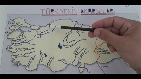 TÜRKİYE NİN AKARSULARI VE ÖZELLİKLERİ Türkiye dilsiz harita üzerinde