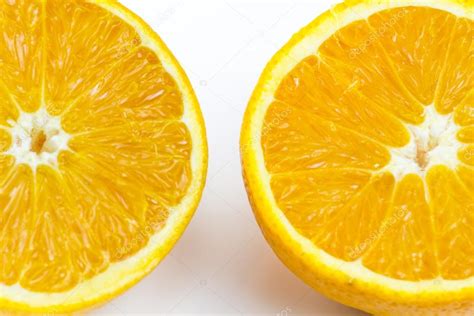 Orange Halves Fruit On A White Background — Stock Photo © Ajcabeza