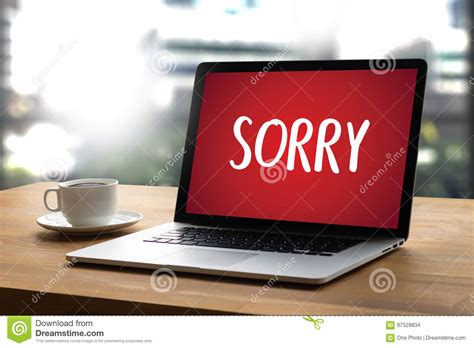SORRY Forgive Regret Oops Fail False Fault Mistake Regret Apolo Stock Photo - Image of 
