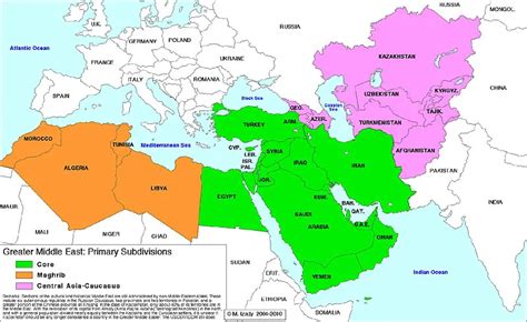 Middle East Map Countries Only