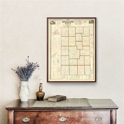 Vintage Map Of Darke County Ohio 1857 By Teds Vintage Art