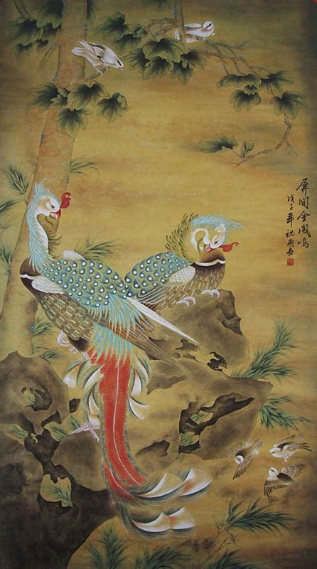 Chinese Phoenix Painting 2011052 90cm X 160cm35〃 X 63〃