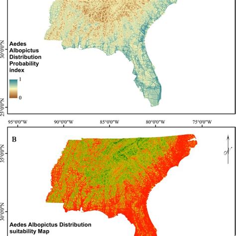 Asian Tiger Mosquito Probability And Susceptibility Maps Achieved By